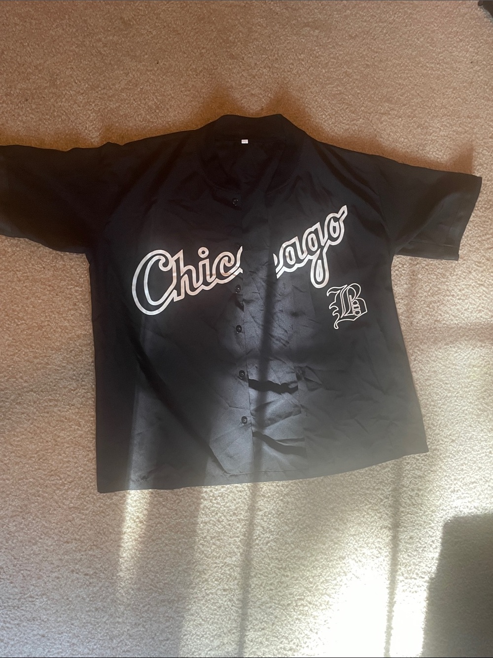 Chicago Script Logo Short Sleeve Shirt - Black